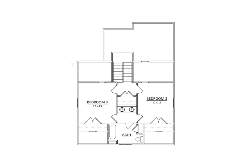 Home Plan - Floor Plan - Upper Floor for Craftsman House Plan #936-11 - 3 bed, 2.5 bath