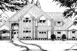 European Exterior - Front Elevation Plan #40-395