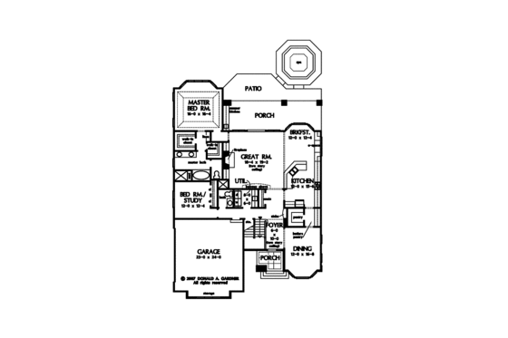 Floor Plan - Main Floor for European House Plan #929-838 - 5 bed, 4 bath