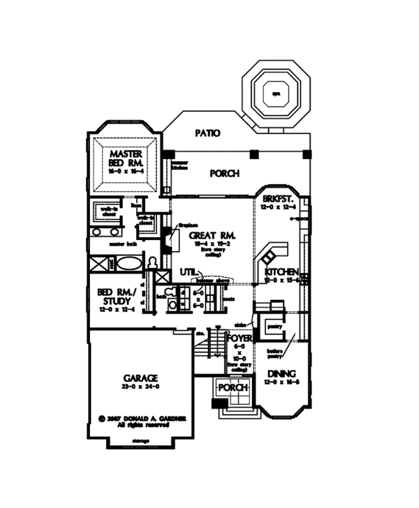 House Plan Design - European Floor Plan - Main Floor Plan #929-838