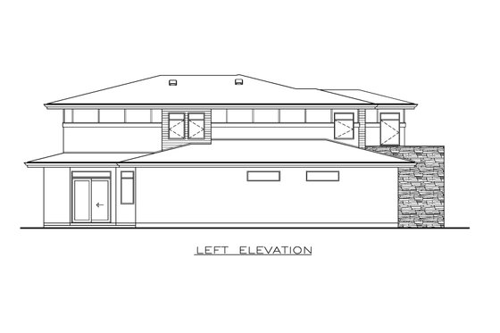 Exterior - Other Elevation 1 for Prairie House Plan #1100-59 - 5 bed, 2.5 bath
