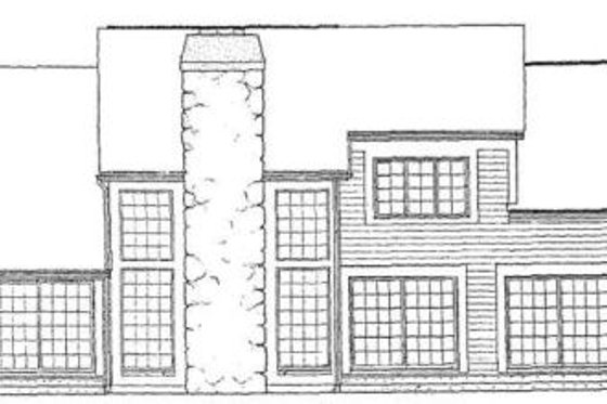 Exterior - Rear Elevation House Plan #72-134 - 3 bed, 2 bath