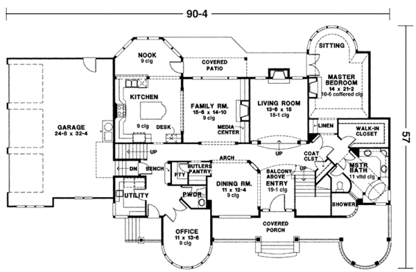 House Plan Design - Country Floor Plan - Main Floor Plan #966-66