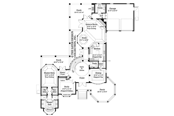 Floor Plan - Main Floor for Victorian House Plan #930-236 - 4 bed, 3.5 bath