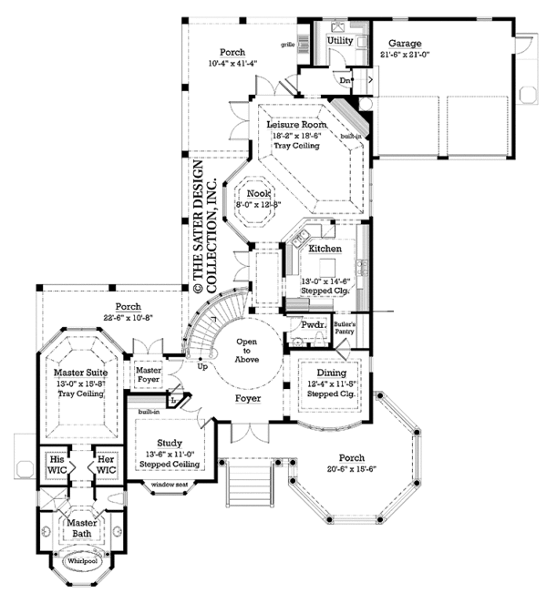 Dream House Plan - Victorian Floor Plan - Main Floor Plan #930-236