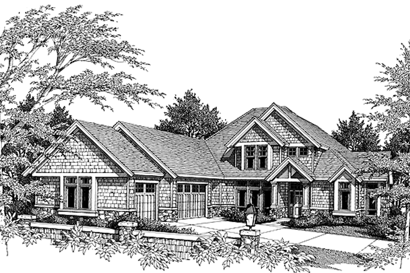 Architectural House Design - Exterior - Front Elevation 3 for Craftsman House Plan #48-751 - 3 bed, 2.5 bath