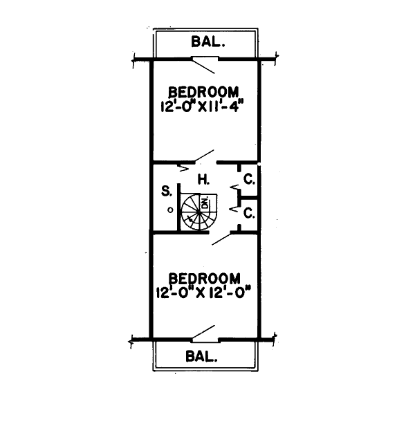 Bungalow Floor Plan - Upper Floor Plan #312-761