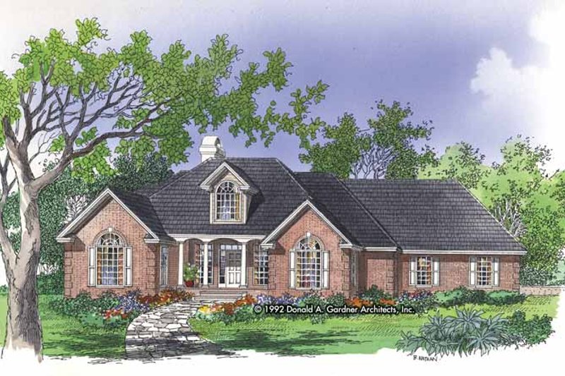 Architectural House Design - Country Exterior - Front Elevation Plan #929-141