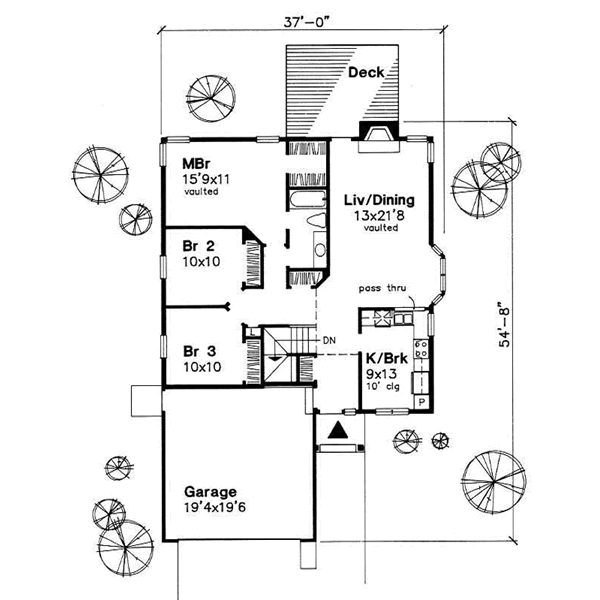 Traditional Floor Plan - Main Floor Plan #50-154