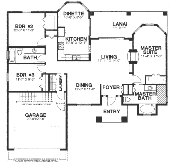 Traditional Floor Plan - Main Floor Plan #115-190