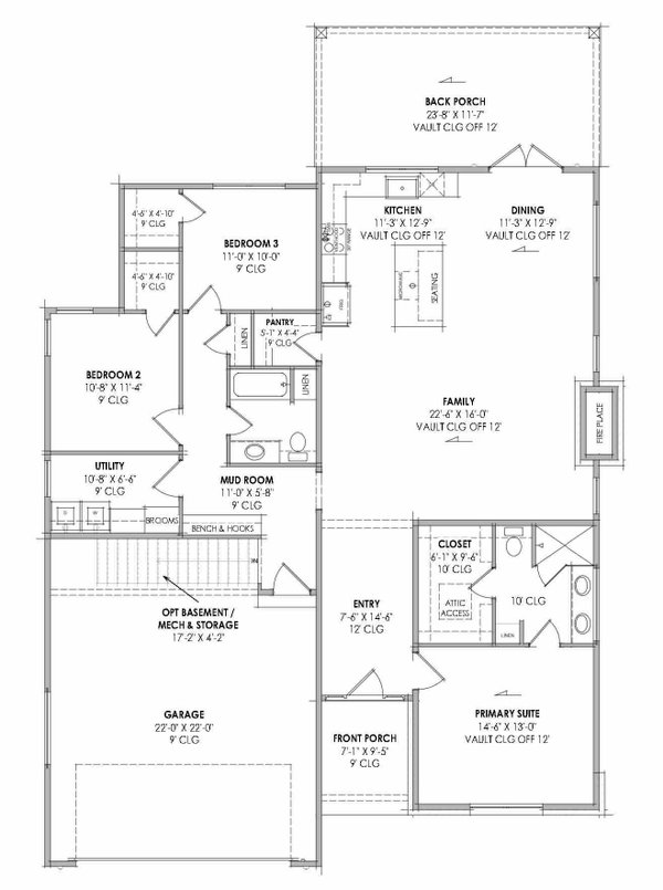 Architectural House Design - Modern Floor Plan - Main Floor Plan #1096-180