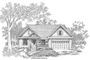 Ranch Exterior - Front Elevation Plan #929-586