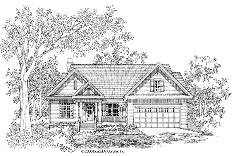 Architectural House Design - Ranch Exterior - Front Elevation Plan #929-586