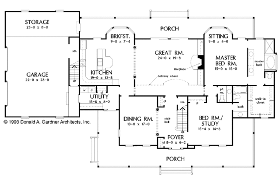 Floor Plan - Main Floor for Country House Plan #929-288 - 5 bed, 4.5 bath