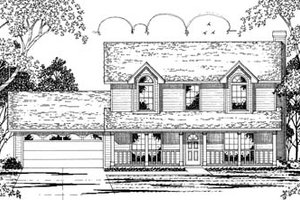 Country Exterior - Front Elevation Plan #42-134