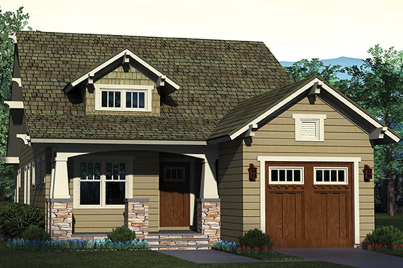 Home Plan - Exterior - Front Elevation 3 for Craftsman House Plan #453-618 - 3 bed, 2 bath