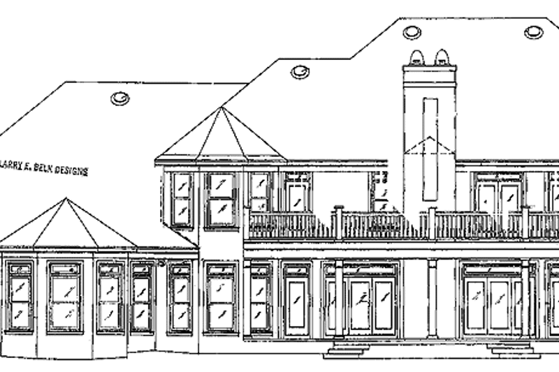 Dream House Plan - Exterior - Rear Elevation for Classical House Plan #952-76 - 5 bed, 4 bath