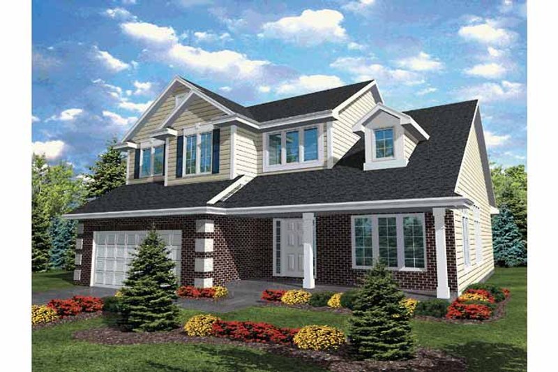 Architectural House Design - Country Exterior - Front Elevation Plan #320-835
