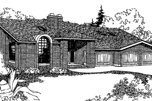 Mediterranean Exterior - Front Elevation Plan #60-934