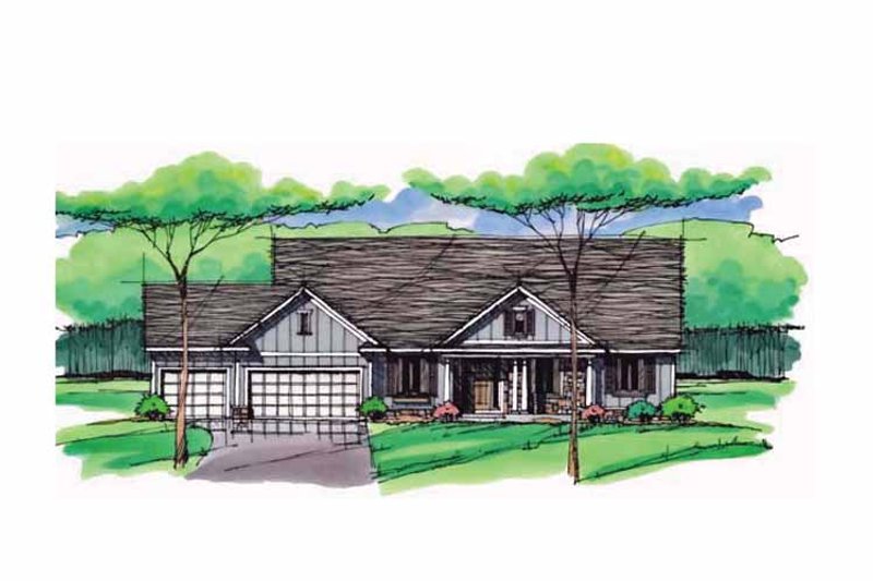 Home Plan - Exterior - Front Elevation 4 for European House Plan #51-993 - 5 bed, 3 bath