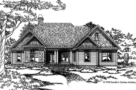 Exterior - Front Elevation 3 for Craftsman House Plan #929-328 - 3 bed, 2.5 bath