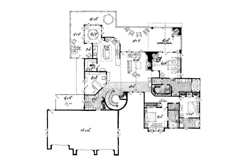 Architectural House Design - Floor Plan - Other Floor for Ranch House Plan #942-35 - 4 bed, 4.5 bath