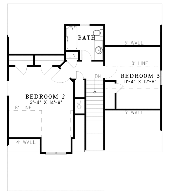 House Plan Design - Craftsman Floor Plan - Upper Floor Plan #17-3220