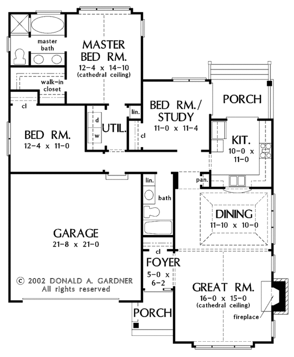 House Design - Ranch Floor Plan - Main Floor Plan #929-691