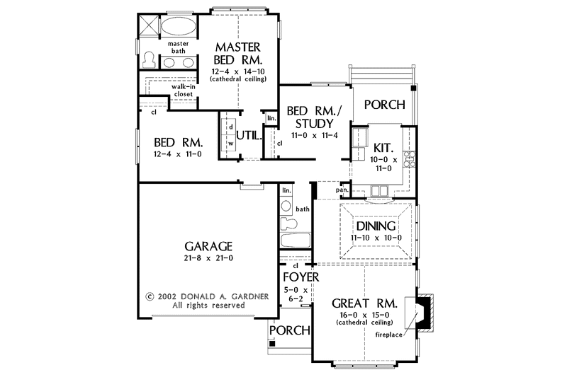 Dream House Plan - Floor Plan - Main Floor for Ranch House Plan #929-691 - 3 bed, 2 bath