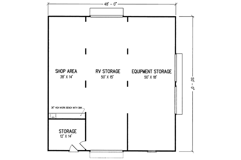 Home Plan - Floor Plan - Main Floor House Plan #45-447, 0 bath