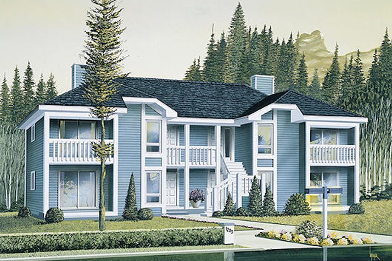 Architectural House Design - Traditional Exterior - Front Elevation Plan #57-419