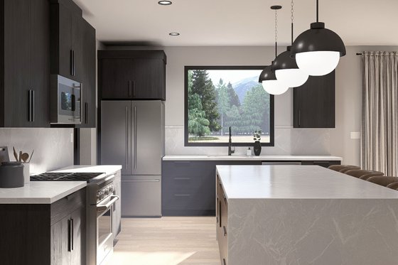 Interior - Kitchen 1 for Modern House Plan #455-732 - 4 bed, 2.5 bath