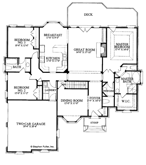 House Plan Design - Colonial Floor Plan - Main Floor Plan #429-117