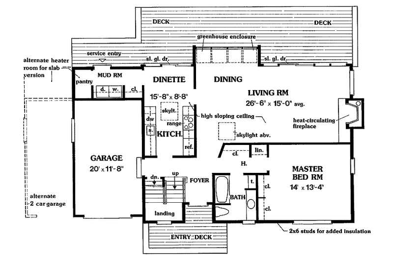Home Plan - Floor Plan - Main Floor for Contemporary House Plan #456-62 - 3 bed, 2 bath