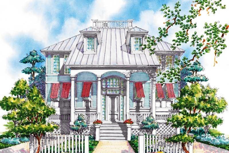 Home Plan - Exterior - Front Elevation 3 for Classical House Plan #930-71 - 5 bed, 3.5 bath