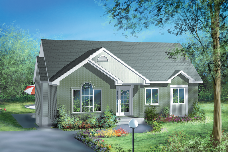 Cottage Style House Plan - 2 Beds 1 Baths 998 Sq/Ft Plan #25-1192