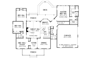 Floor Plan - Main Floor for Country House Plan #929-789 - 4 bed, 2.5 bath