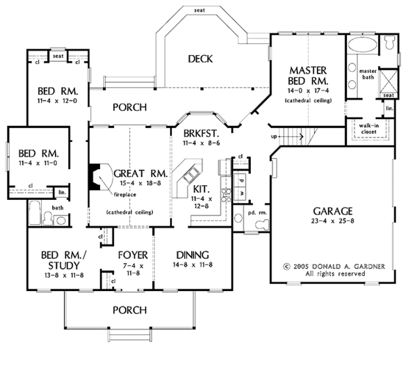 House Design - Country Floor Plan - Main Floor Plan #929-789