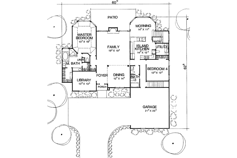 Home Plan - Floor Plan - Main Floor for Mediterranean House Plan #472-121 - 5 bed, 4 bath