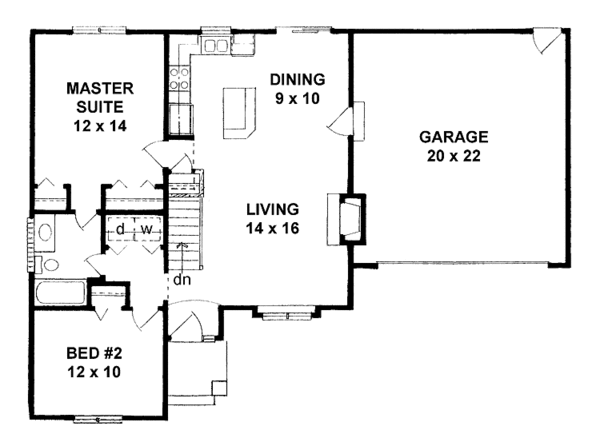 Architectural House Design - Traditional Floor Plan - Main Floor Plan #58-221