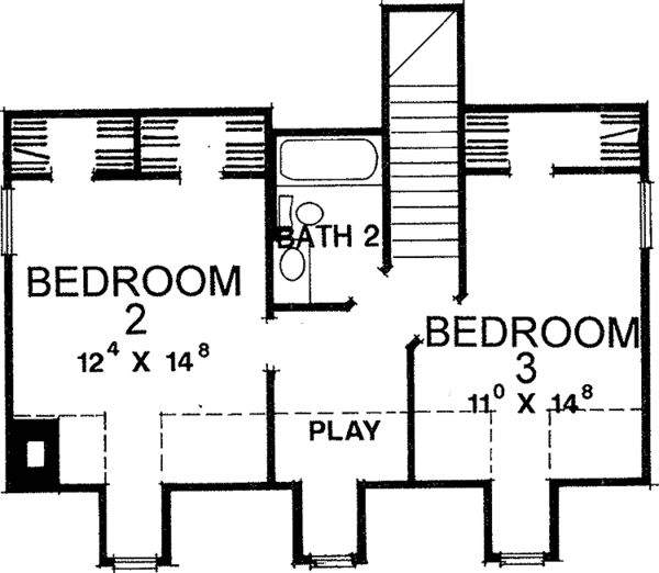 House Design - Country Floor Plan - Upper Floor Plan #472-278