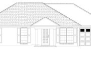 Colonial Style House Plan - 3 Beds 2 Baths 1046 Sq/Ft Plan #17-3129 