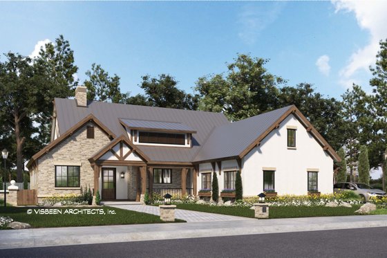 Farmhouse Exterior - Front Elevation Plan #928-355