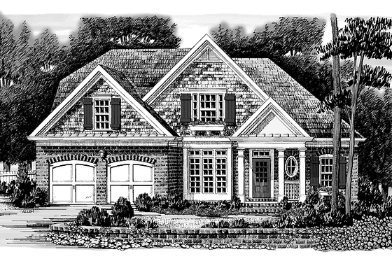 Exterior - Front Elevation 3 for Bungalow House Plan #927-873 - 3 bed, 2.5 bath