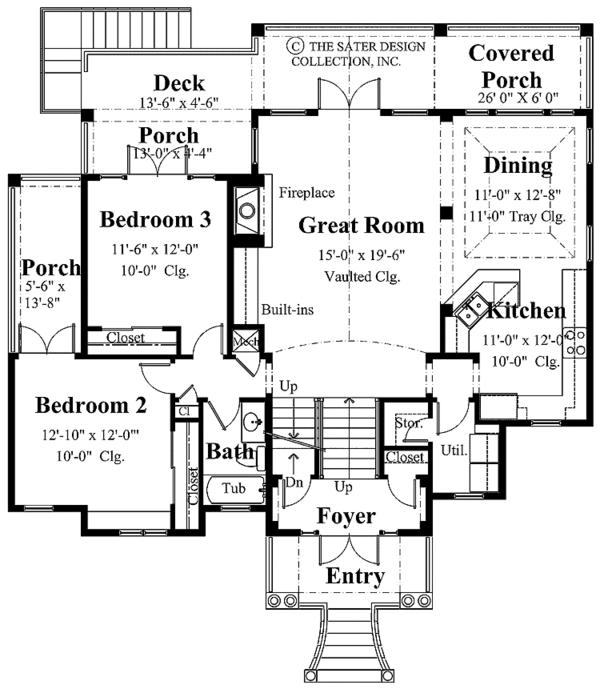 Mediterranean Floor Plan - Main Floor Plan #930-115