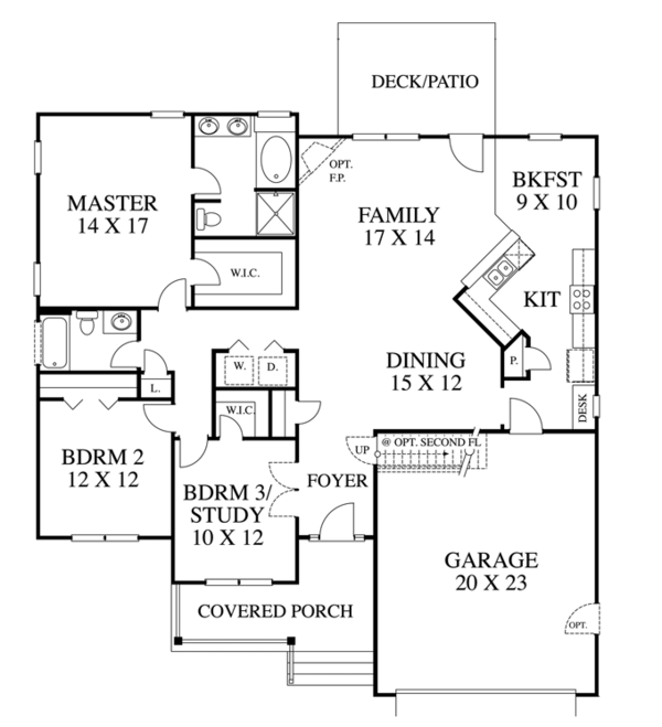 Home Plan - Ranch Floor Plan - Main Floor Plan #1053-44