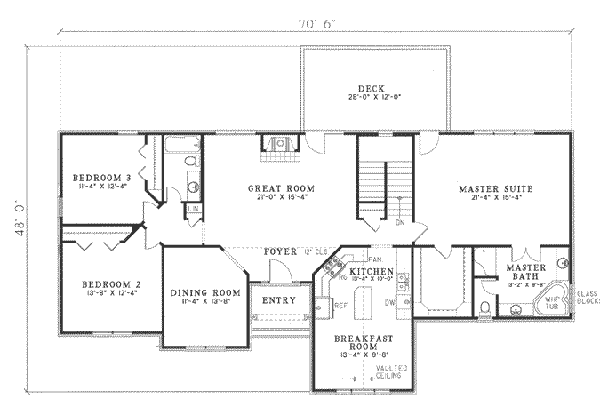 Traditional Floor Plan - Main Floor Plan #17-598