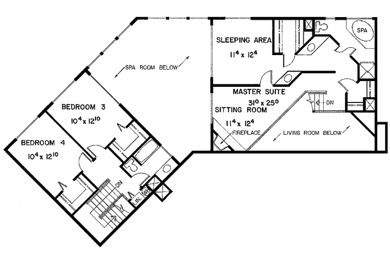 Home Plan - Floor Plan - Upper Floor for Country House Plan #60-952 - 4 bed, 4 bath