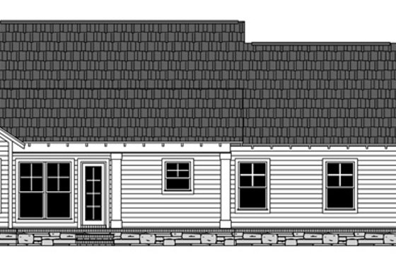 Exterior - Rear Elevation for Craftsman House Plan #21-432 - 3 bed, 2.5 bath