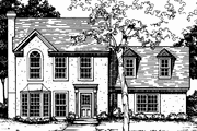 Colonial Style House Plan - 3 Beds 2.5 Baths 1588 Sq/Ft Plan #30-308 